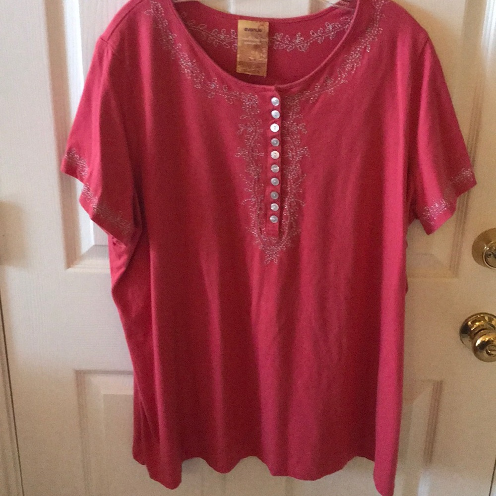Pink top. Plus size